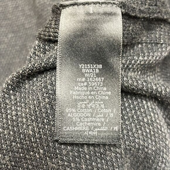 J McLaughlin Gray and Black Cotton and Cashmere light weight sweater Large - Picture 5 of 6